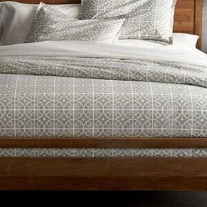 CRATE & BARREL *Full/Queen* Taza Pattern Duvet Cover 100% Cotton